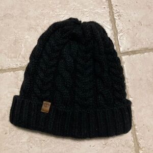 Timberland Black Knit Fleece Lined Hat Beanie